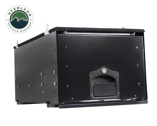 Overland Vehicle Systems Camping Storage Box Cargo Box With Slide Out Drawer Overland Vehicle Systems