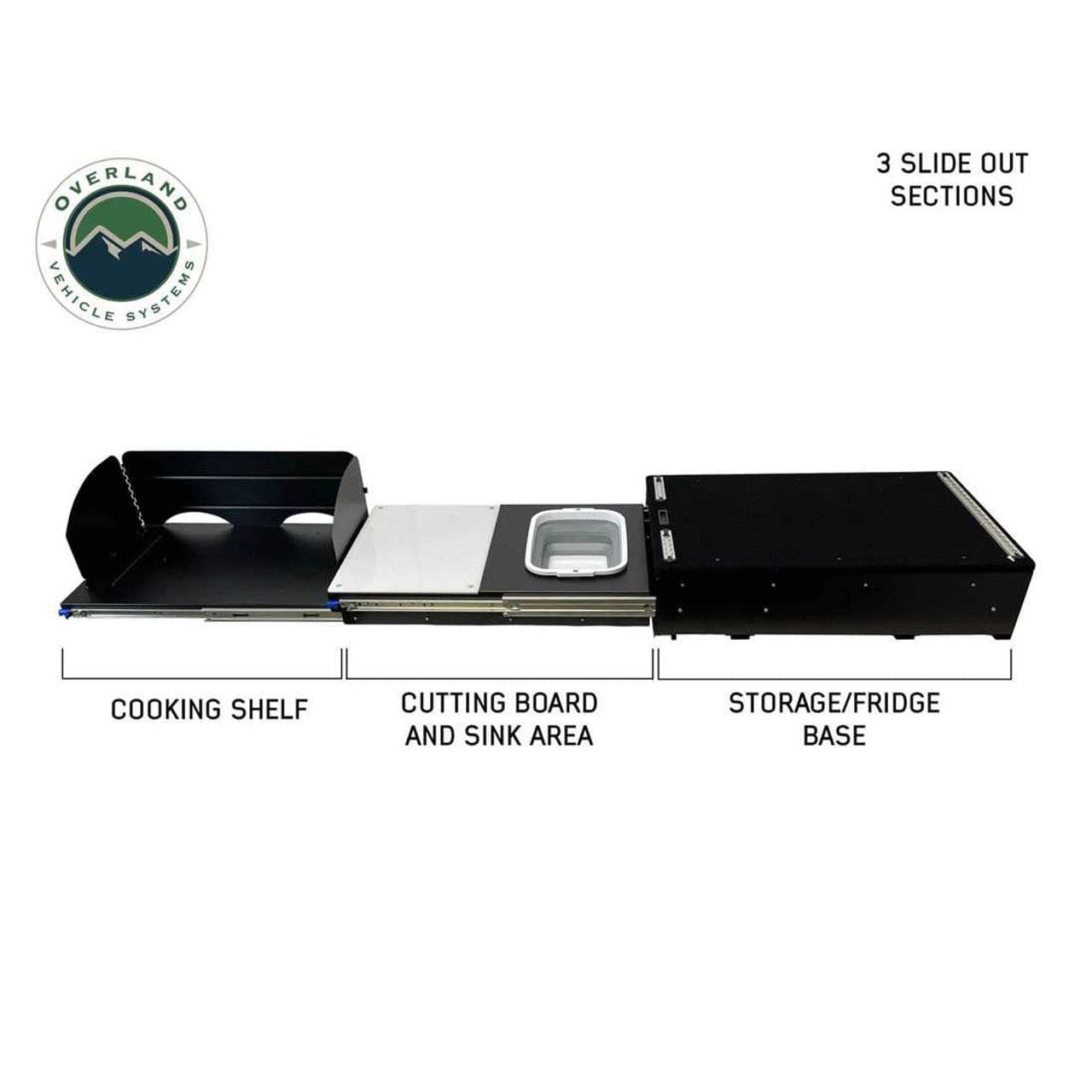 Overland Vehicle Systems Cargo Box Kitchen With Slide Out Sink, Cooking Shelve and Slide Out Work Station Overland Vehicle Systems