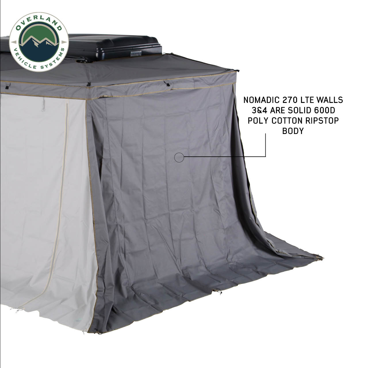 Overland Vehicle Systems Driver Side Walls 3 & 4 - OVS 270 LTE Awning Wall Kit Overland Vehicle Systems