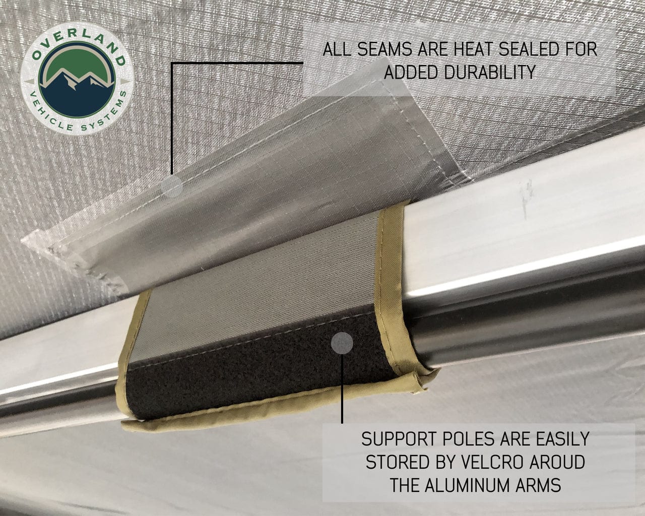 Overland Vehicle Systems Freestanding 180 Degree Awnings For Mid - High Roofline Vans Overland Vehicle Systems