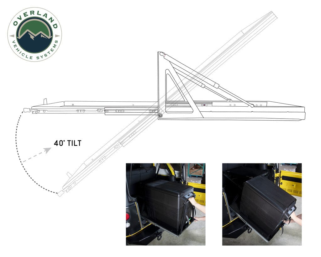 Overland Vehicle Systems Fridge OVS Fridge Tray with Slide and Tilt