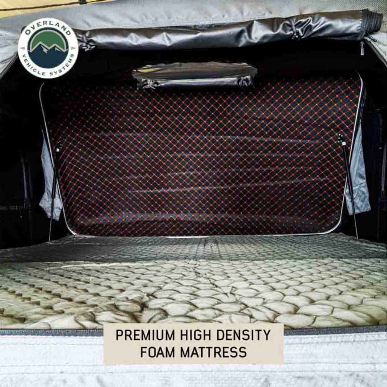 Overland Vehicle Systems HD Bundu 2 - Hard Shell Roof Top Tent, 2 Person, Grey Body and Black Rainfly Overland Vehicle Systems