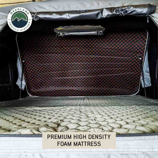 Overland Vehicle Systems HD Bundu 2 - Hard Shell Roof Top Tent, 2 Person, Grey Body and Black Rainfly Overland Vehicle Systems