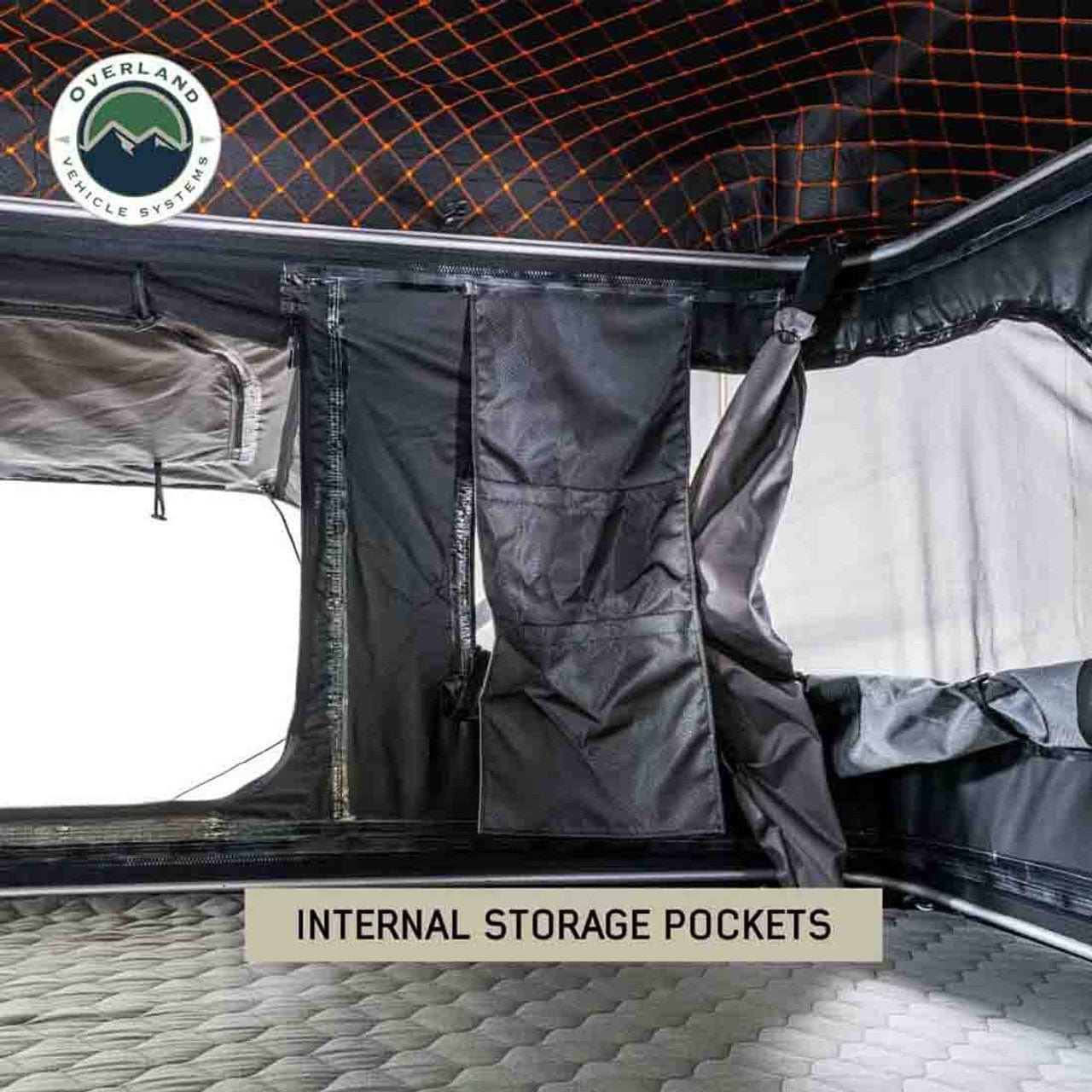 Overland Vehicle Systems HD Bundu 3 - Hard Shell Pop Up Roof Top Tent, 3 Person, Grey Body and Black Rainfly Overland Vehicle Systems