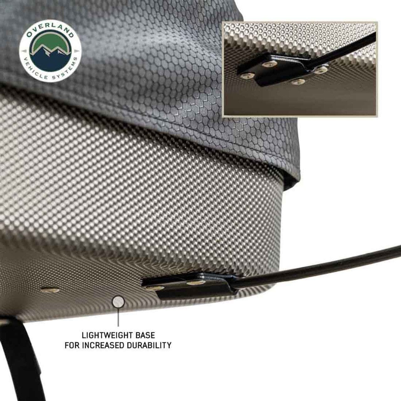 Overland Vehicle Systems HD Bundu 3 - Hard Shell Pop Up Roof Top Tent, 3 Person, Grey Body and Black Rainfly Overland Vehicle Systems