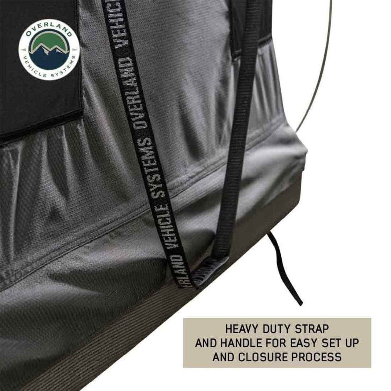 Overland Vehicle Systems HD Bundu 3 - Hard Shell Pop Up Roof Top Tent, 3 Person, Grey Body and Black Rainfly Overland Vehicle Systems