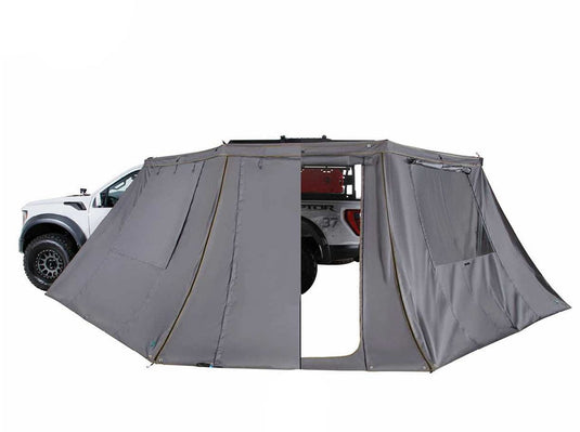 Overland Vehicle Systems HD Nomadic 180 - LTE Awning Wall, Universal, Grey Body, Green Trim W/Storage Bag Overland Vehicle Systems