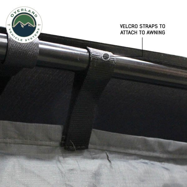 Overland Vehicle Systems HD Nomadic 2.0 Awning Room Enclosure, Grey Body, Green Trim (4 Walls and Floor) Overland Vehicle Systems