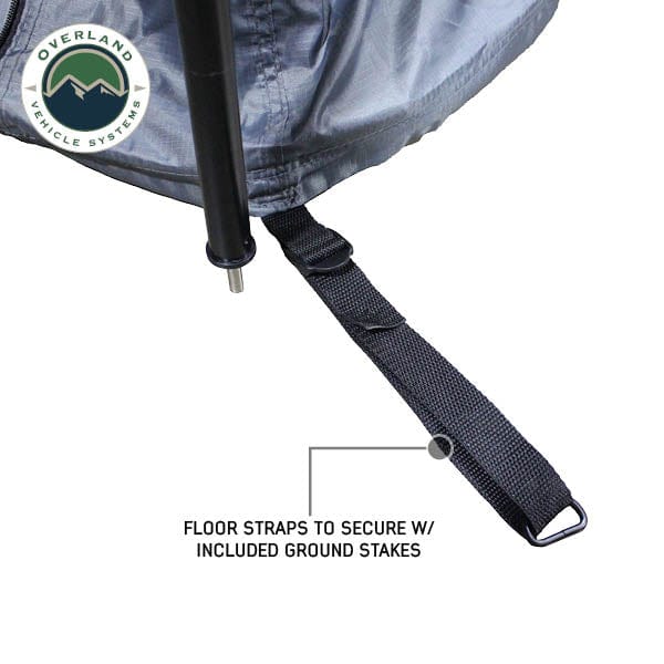 Overland Vehicle Systems HD Nomadic 2.0 Awning Room Enclosure, Grey Body, Green Trim (4 Walls and Floor) Overland Vehicle Systems