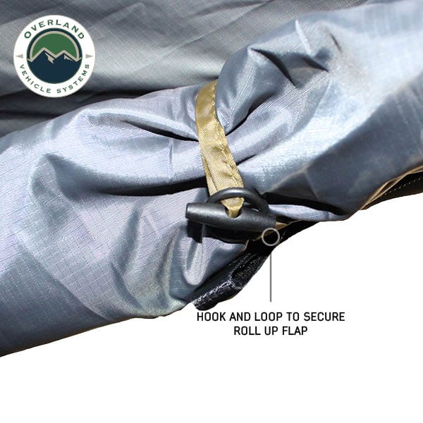 Overland Vehicle Systems HD Nomadic 2.0 Awning Room Enclosure, Grey Body, Green Trim (4 Walls and Floor) Overland Vehicle Systems