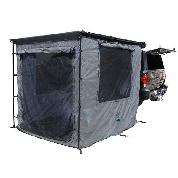 Overland Vehicle Systems HD Nomadic 2.0 Awning Room Enclosure, Grey Body, Green Trim (4 Walls and Floor) Overland Vehicle Systems