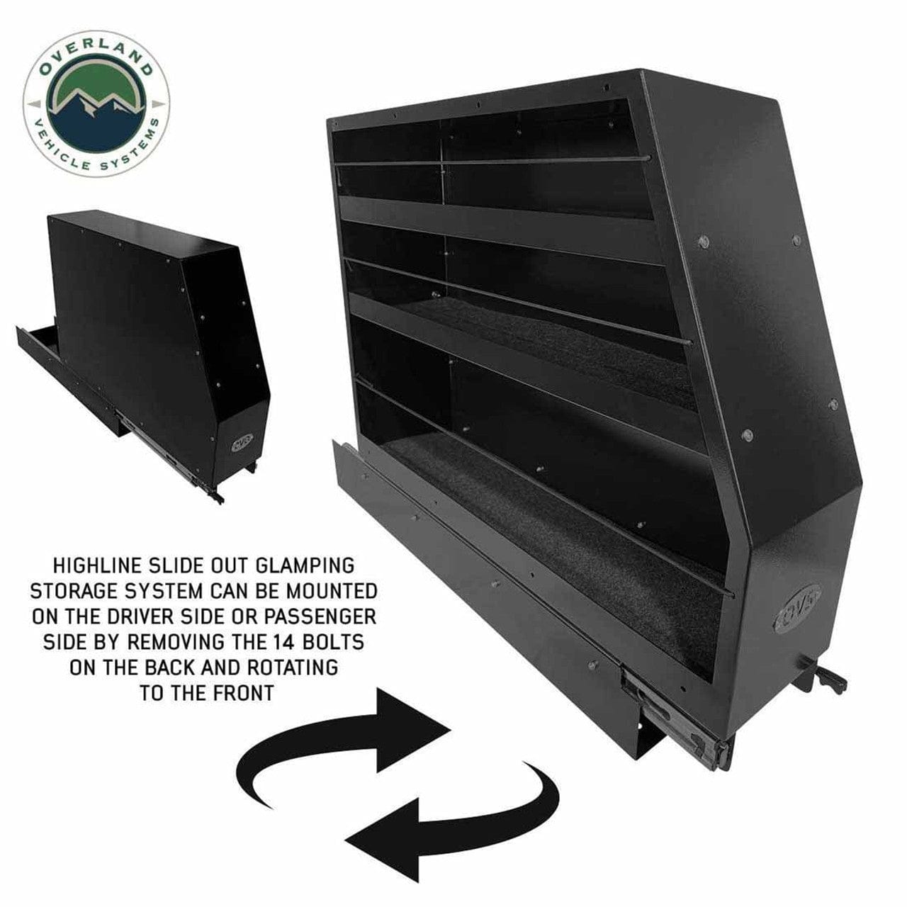 Overland Vehicle Systems Highline Slide Out Camping Storage System Overland Vehicle Systems
