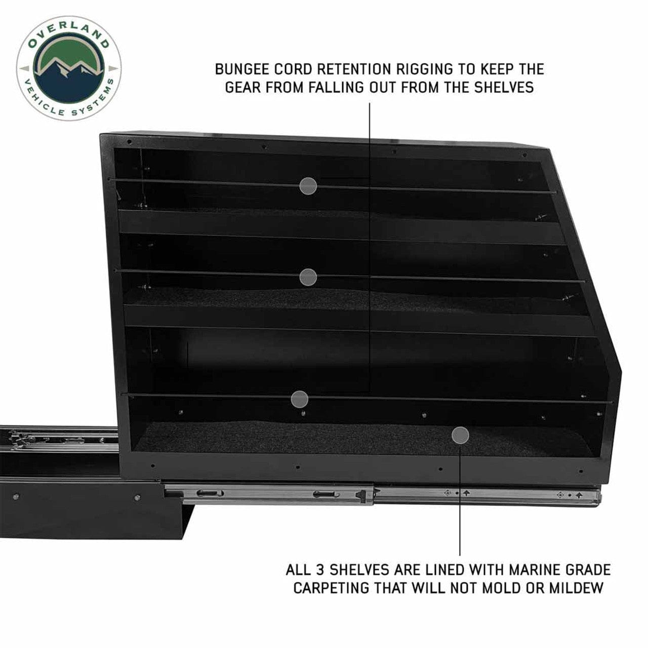Overland Vehicle Systems Highline Slide Out Camping Storage System Overland Vehicle Systems