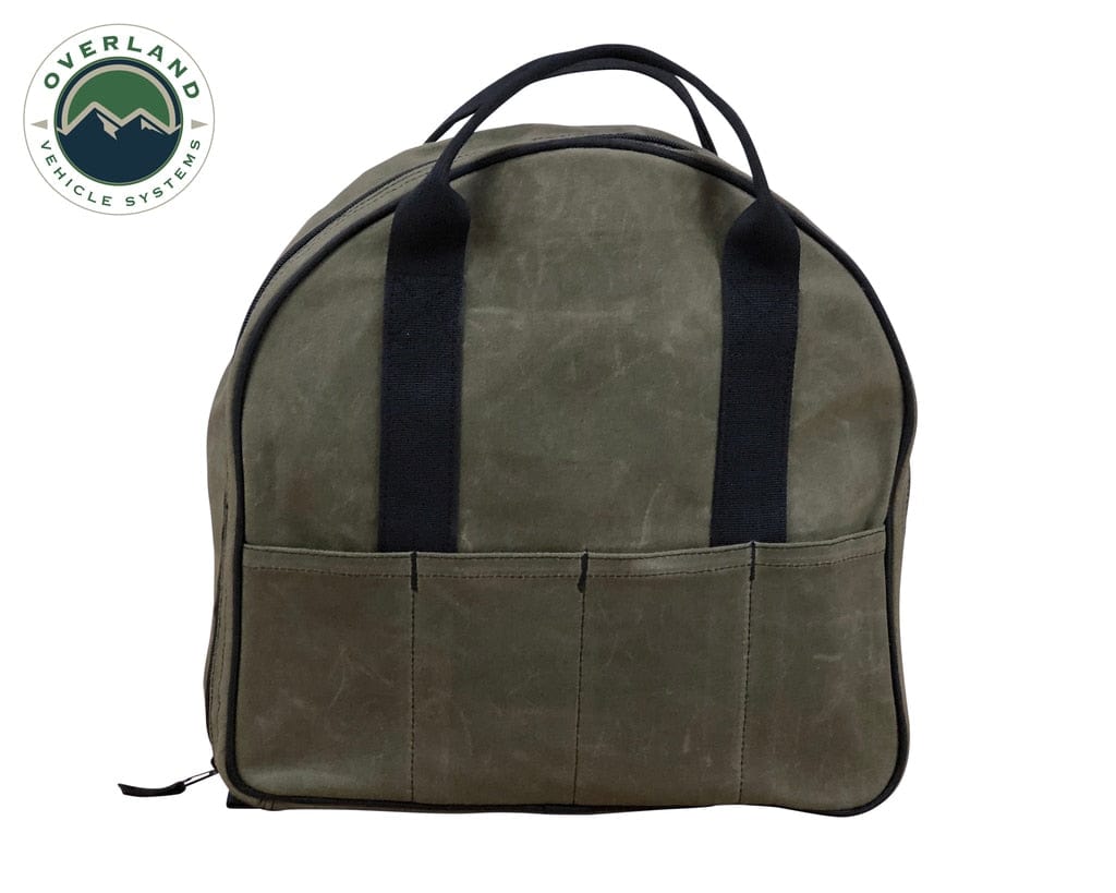 Overland Vehicle Systems Jumper Cable Bag #16 Waxed Canvas Durable Storage Solution Overland Vehicle Systems