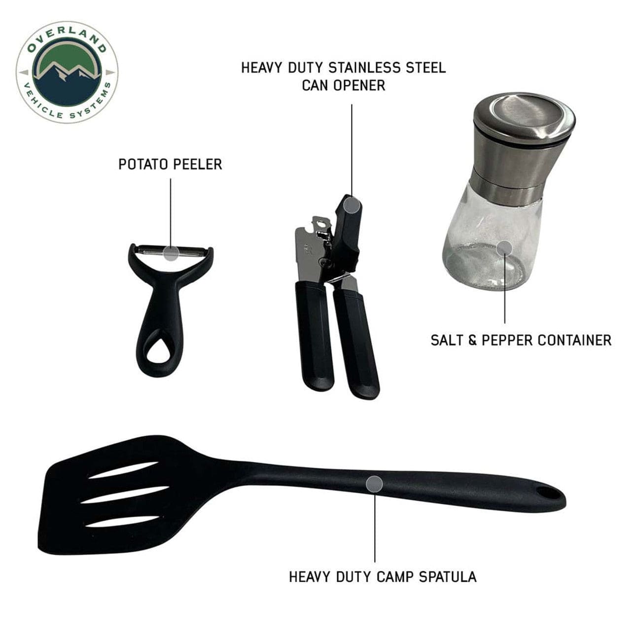 Overland Vehicle Systems Kitchen Kit - 39 Piece Utensil, Aluminum Storage Box With Custom Cut Foam Overland Vehicle Systems