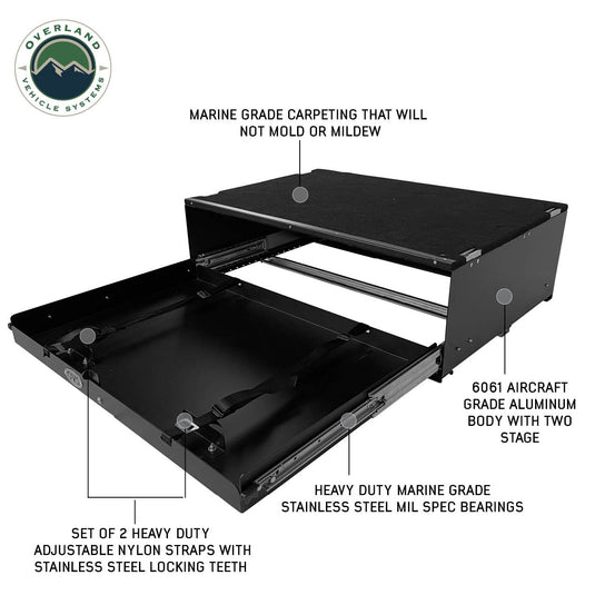 Overland Vehicle Systems Large Cargo Drawer With Slide Out - Overland Cargo Box Overland Vehicle Systems