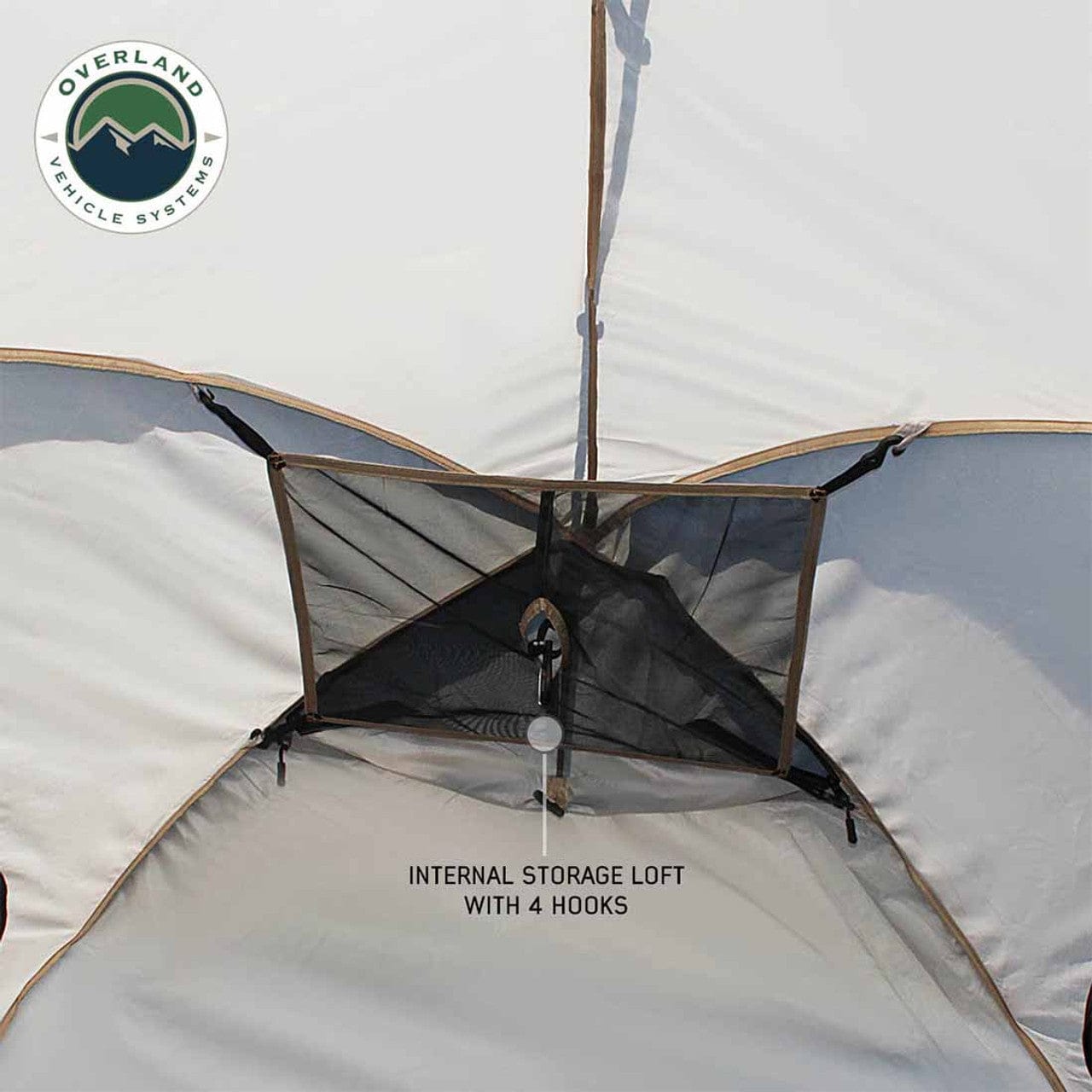 Overland Vehicle Systems LD TACT - Bed Tent Full Size 6.5 Foot, Tan Body and Green Rainfly Overland Vehicle Systems