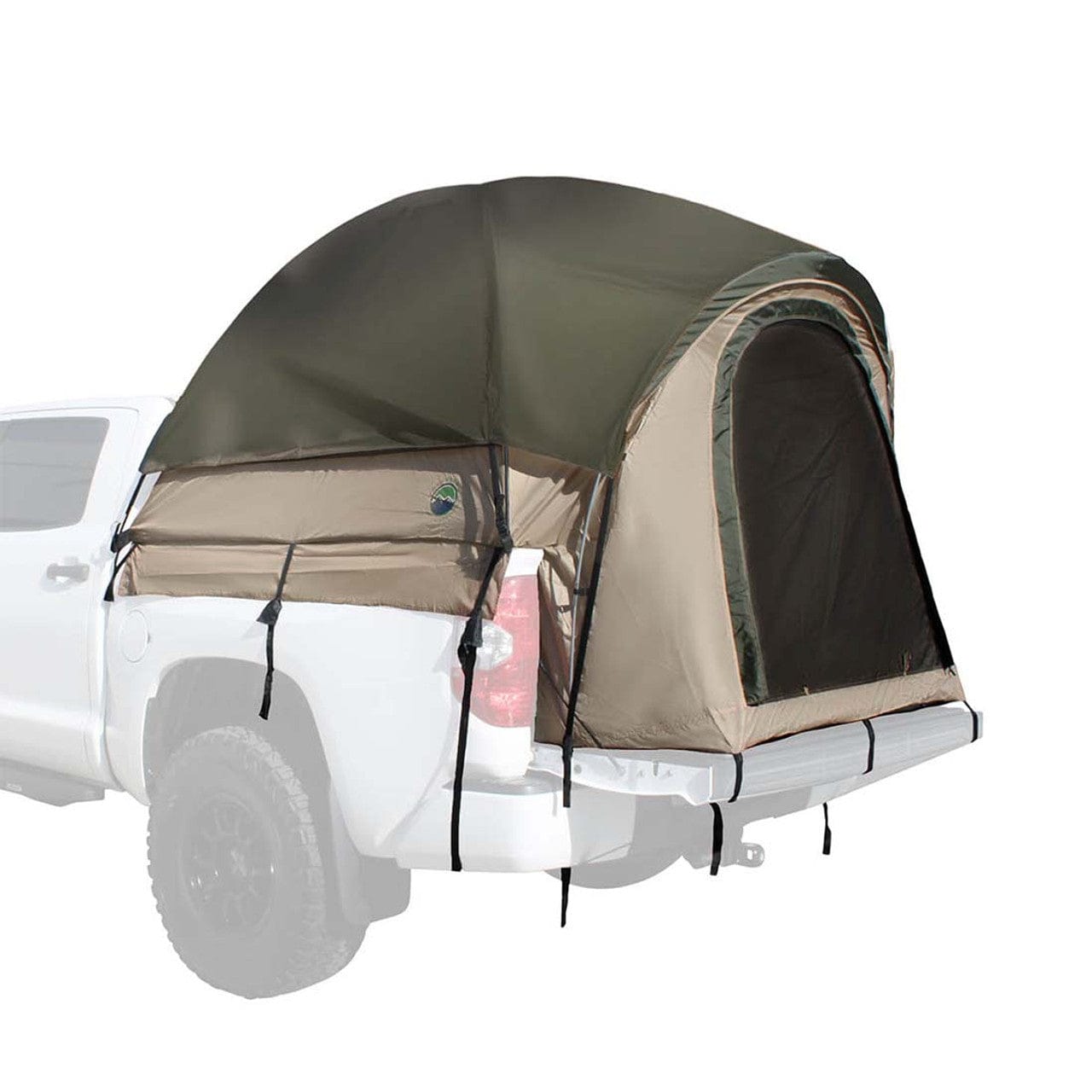 Overland Vehicle Systems LD TACT - Bed Tent Full Size 6.5 Foot, Tan Body and Green Rainfly Overland Vehicle Systems