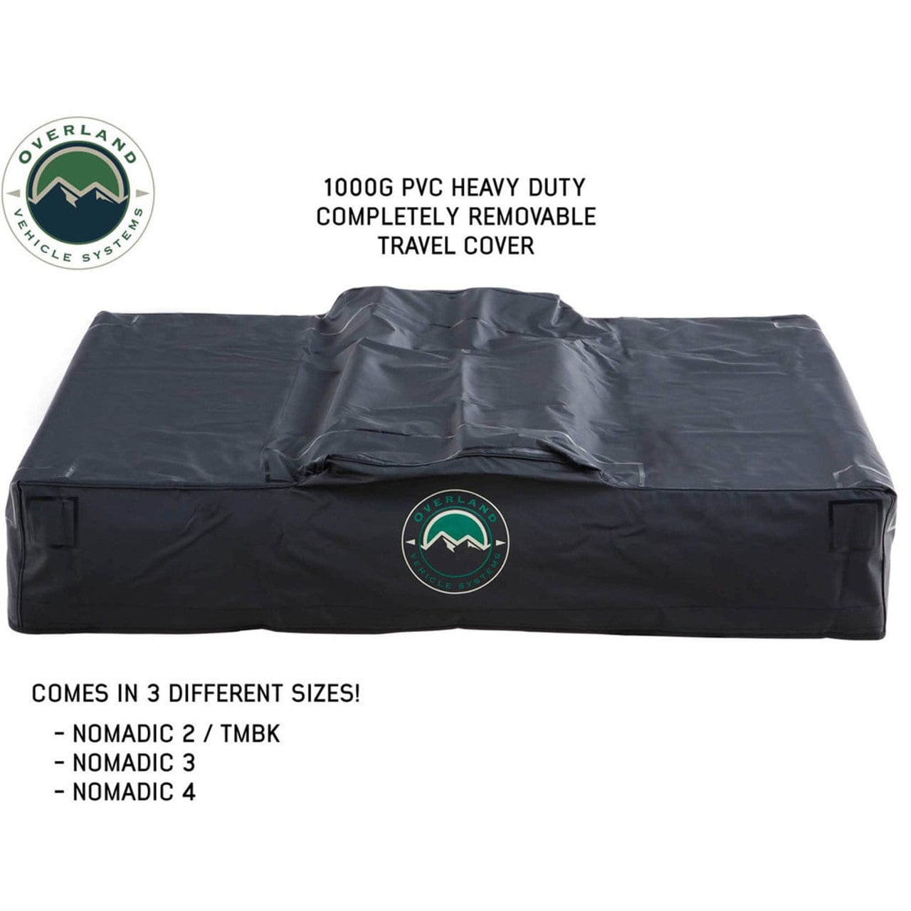 Overland Vehicle Systems LD TMBK 3 Roof Top Tent With Annex - Tan Base With Green Rain Fly, Black Aluminum Base, Black Ladder Overland Vehicle Systems