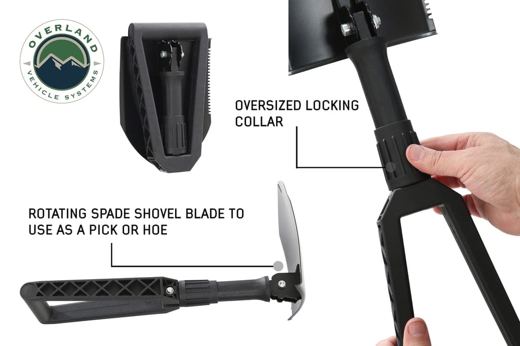 Overland Vehicle Systems Multi Functional Military Style Utility Shovel for extreme Overland Vehicle Systems