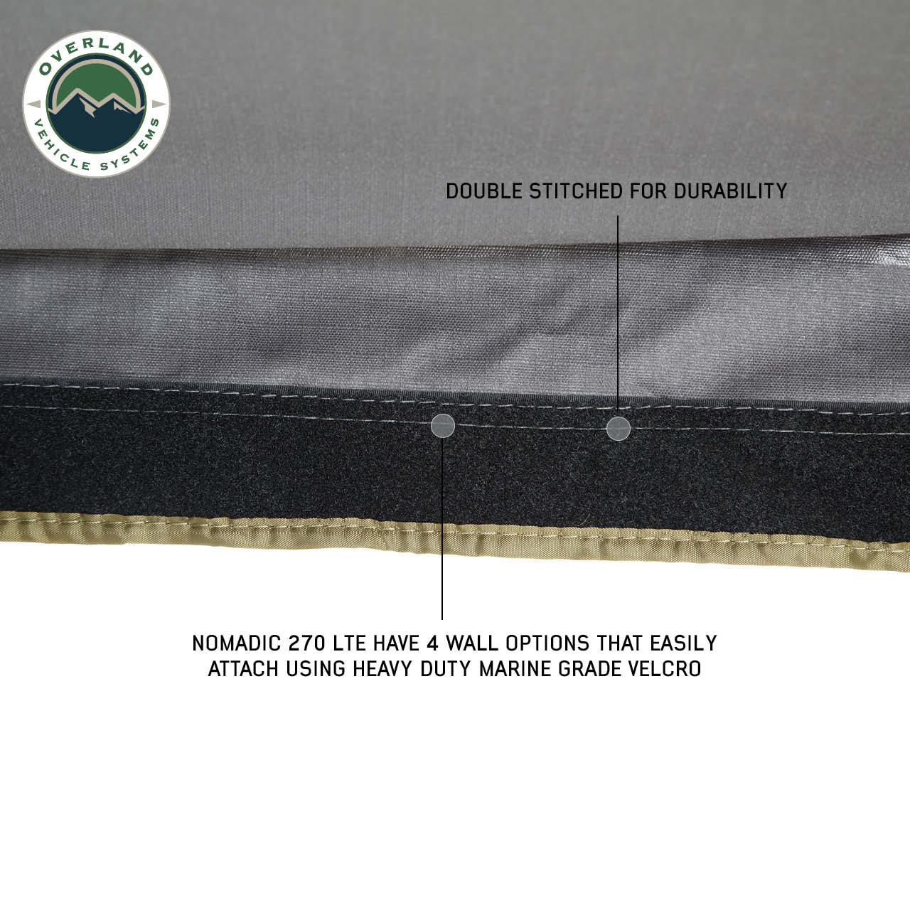 Overland Vehicle Systems Nomadic 270 LTE Driver Side 270 Degree Awning Premium Overland Vehicle Systems