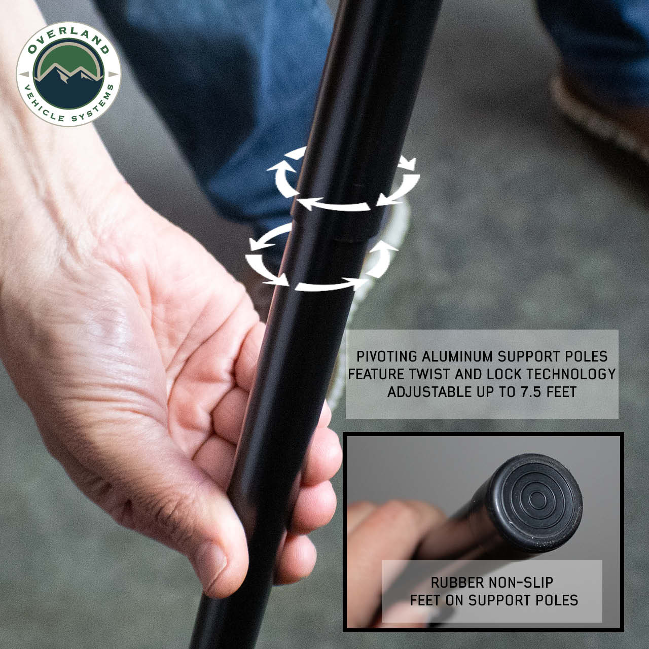 Overland Vehicle Systems Nomadic 270 LTE Driver Side 270 Degree Awning Premium Overland Vehicle Systems