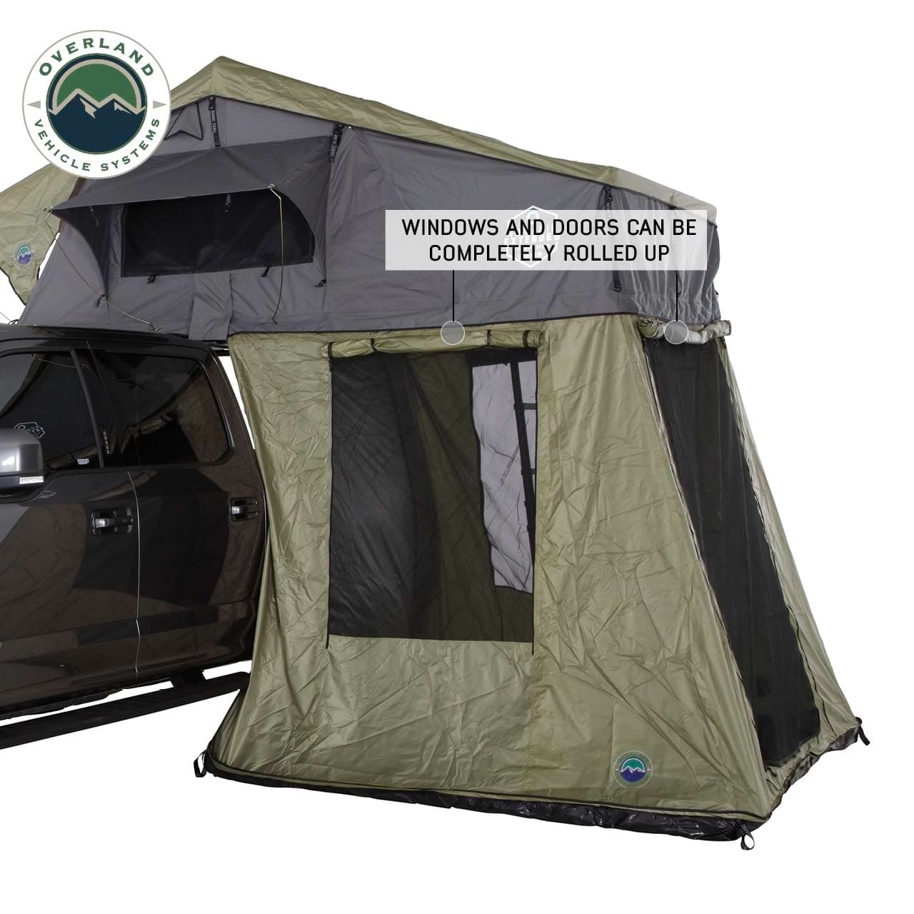 Overland Vehicle Systems Nomadic 4 Roof Top Tent Annex - 4 Person Roof Top Tent Annex Overland Vehicle Systems