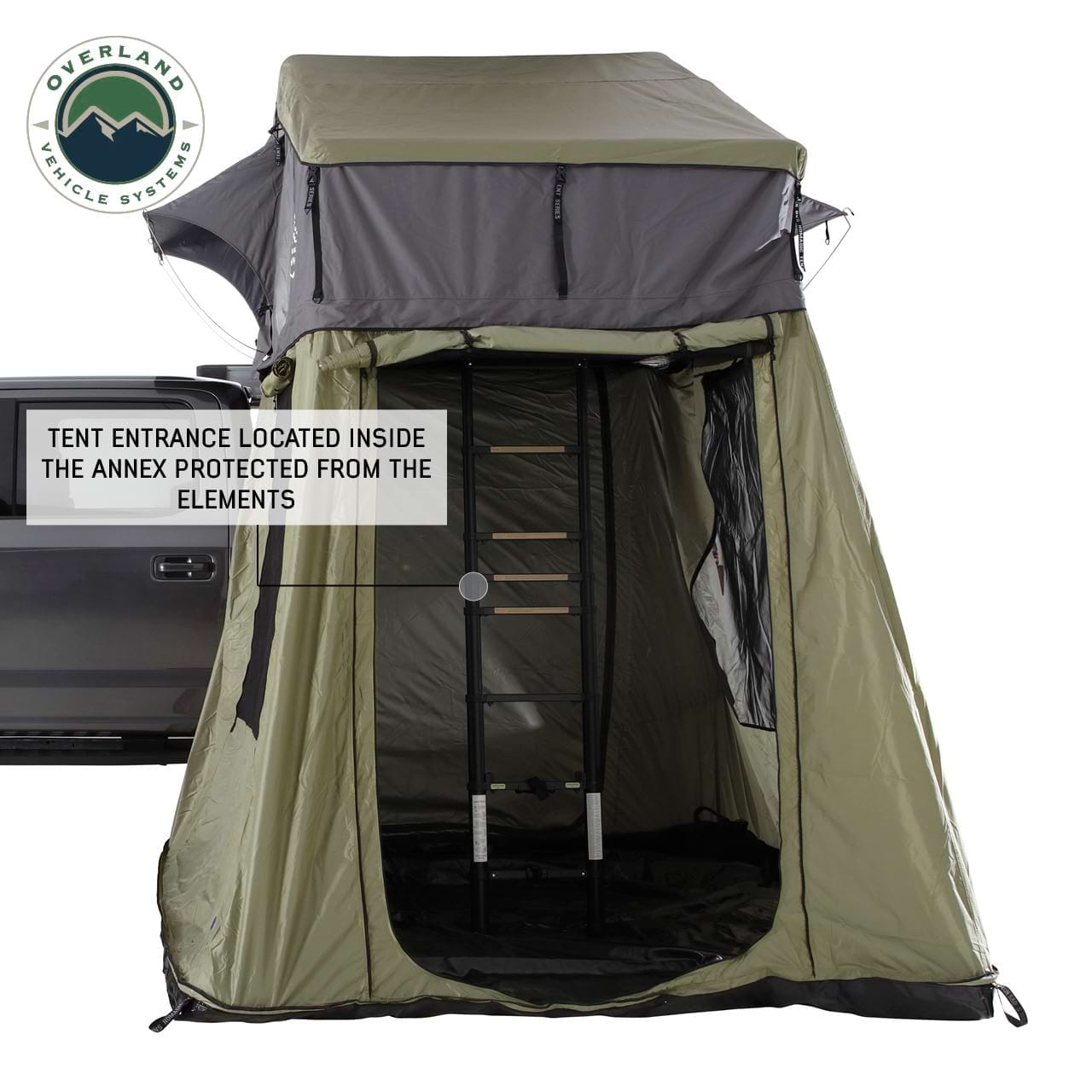 Overland Vehicle Systems Nomadic 4 Roof Top Tent Annex - 4 Person Roof Top Tent Annex Overland Vehicle Systems