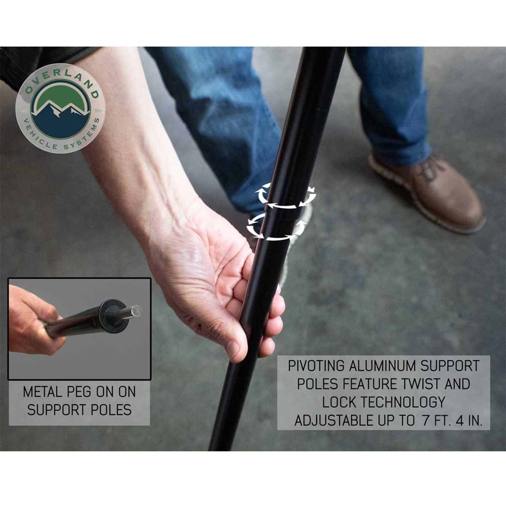 Overland Vehicle Systems Nomadic Awning 2.0 - 6.5' with Black Cover Overland Vehicle Systems