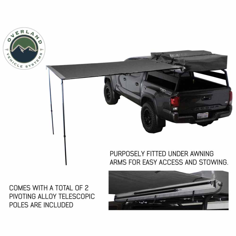 Overland Vehicle Systems Nomadic Awning 2.5 - 8.0 ft. with Black Cover Overland Vehicle Systems