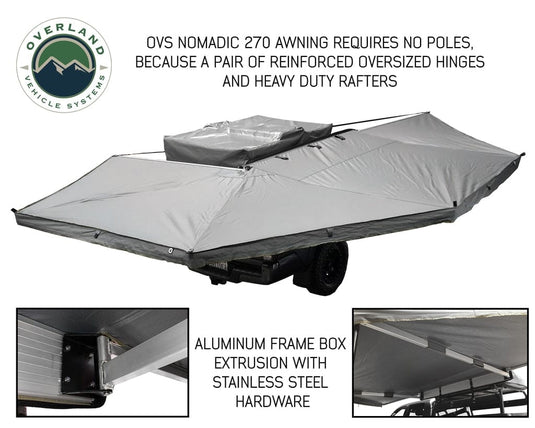 Overland Vehicle Systems Nomadic Awning 270 Awning with Walls Passenger Overland Vehicle Systems