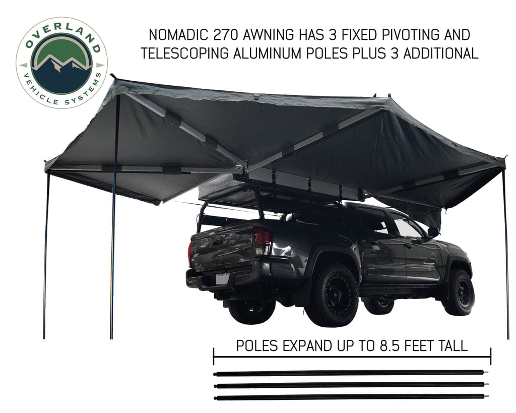 Overland Vehicle Systems Nomadic Awning 270 Awning with Walls Passenger Overland Vehicle Systems