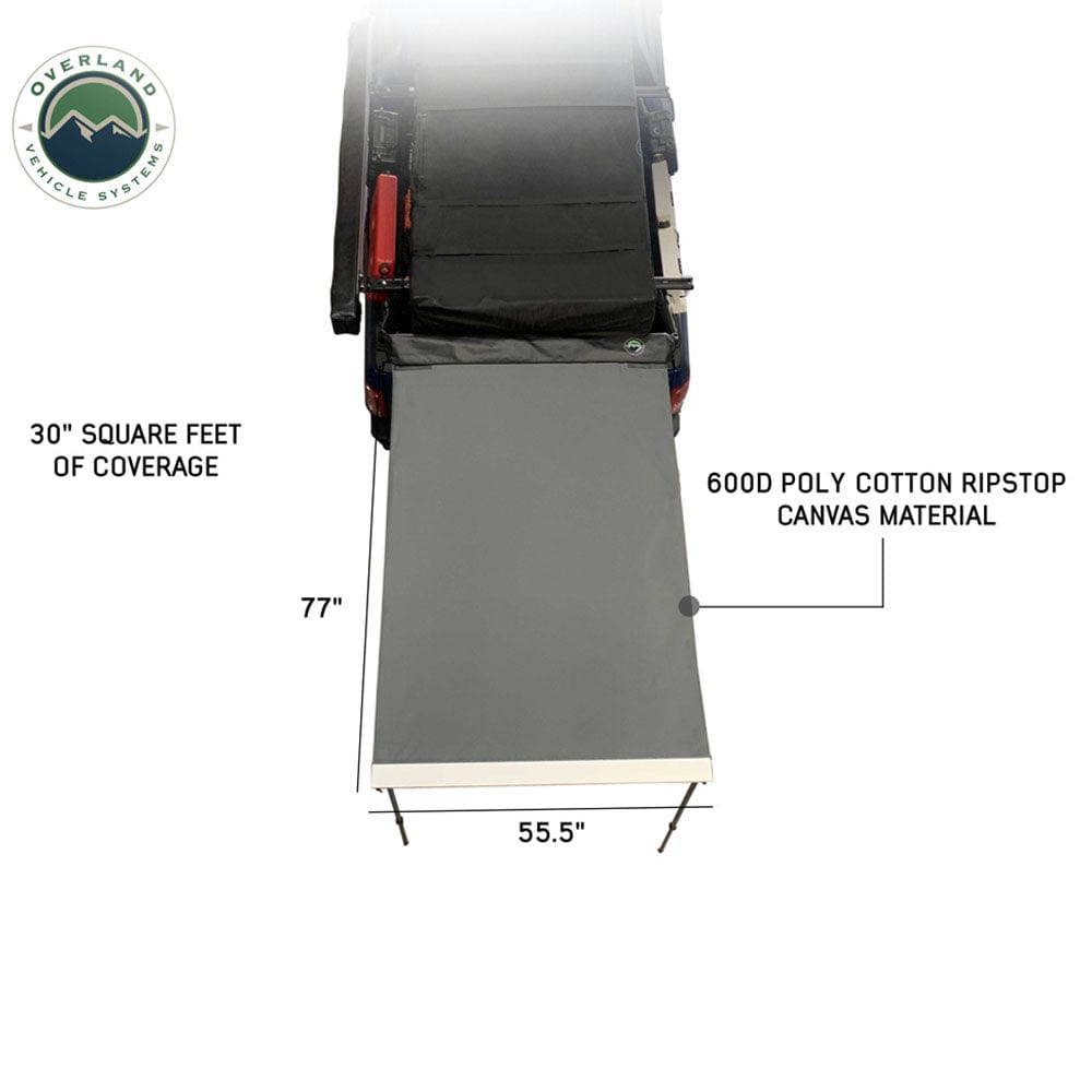 Overland Vehicle Systems Nomadic Awning 4.5 The Perfect 4.5 Awning with Black Cover Overland Vehicle Systems