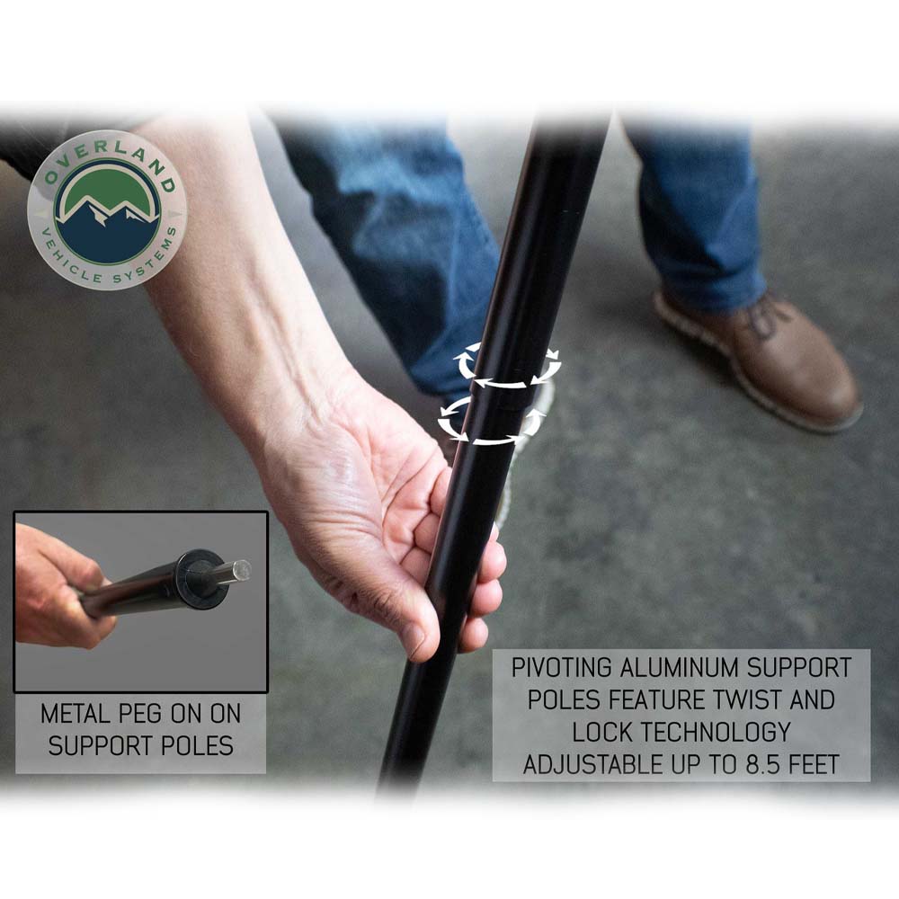 Overland Vehicle Systems Nomadic Awning 4.5 The Perfect 4.5 Awning with Black Cover Overland Vehicle Systems