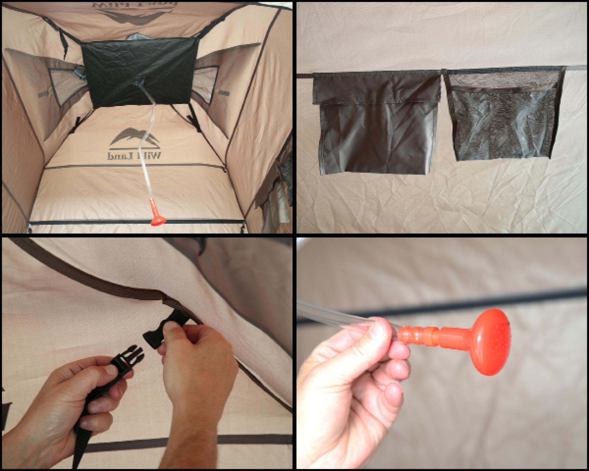 Overland Vehicle Systems OVS Instant Portable Pop Up Shower Tent With Storage Bag Overland Vehicle Systems