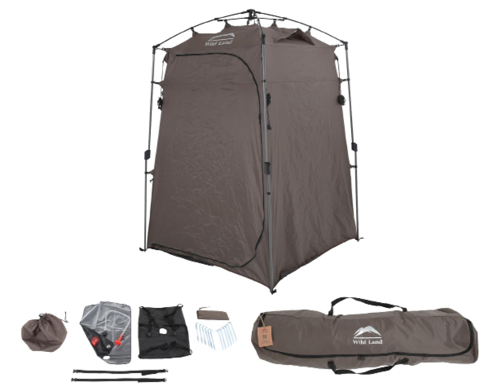 Overland Vehicle Systems OVS Instant Portable Pop Up Shower Tent With Storage Bag Overland Vehicle Systems