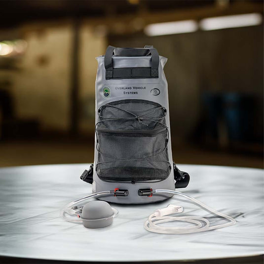 Overland Vehicle Systems Portable Camp Shower - 23 QT, Nozzle & Accessories Overland Vehicle Systems