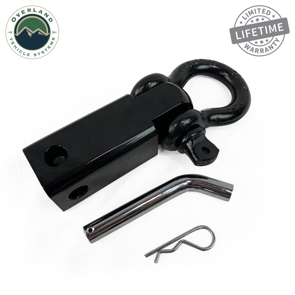 Overland Vehicle Systems Receiver Hitch D-Ring Receiver Mount Recovery Shackle Overland Vehicle Systems