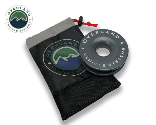 Overland Vehicle Systems Recovery Snatch Ring 4.00 41,000 lb. Gray With Storage Bag Overland Vehicle Systems