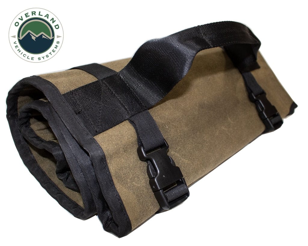 Overland Vehicle Systems Rolled General Tool Storage Bag - Waxed Canvas Overland Vehicle Systems