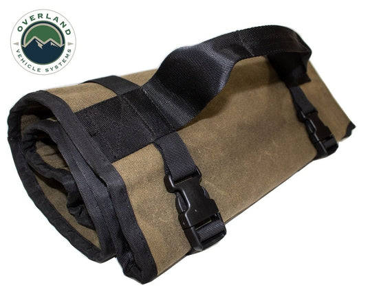 Overland Vehicle Systems Rolled General Tool Storage Bag - Waxed Canvas Overland Vehicle Systems