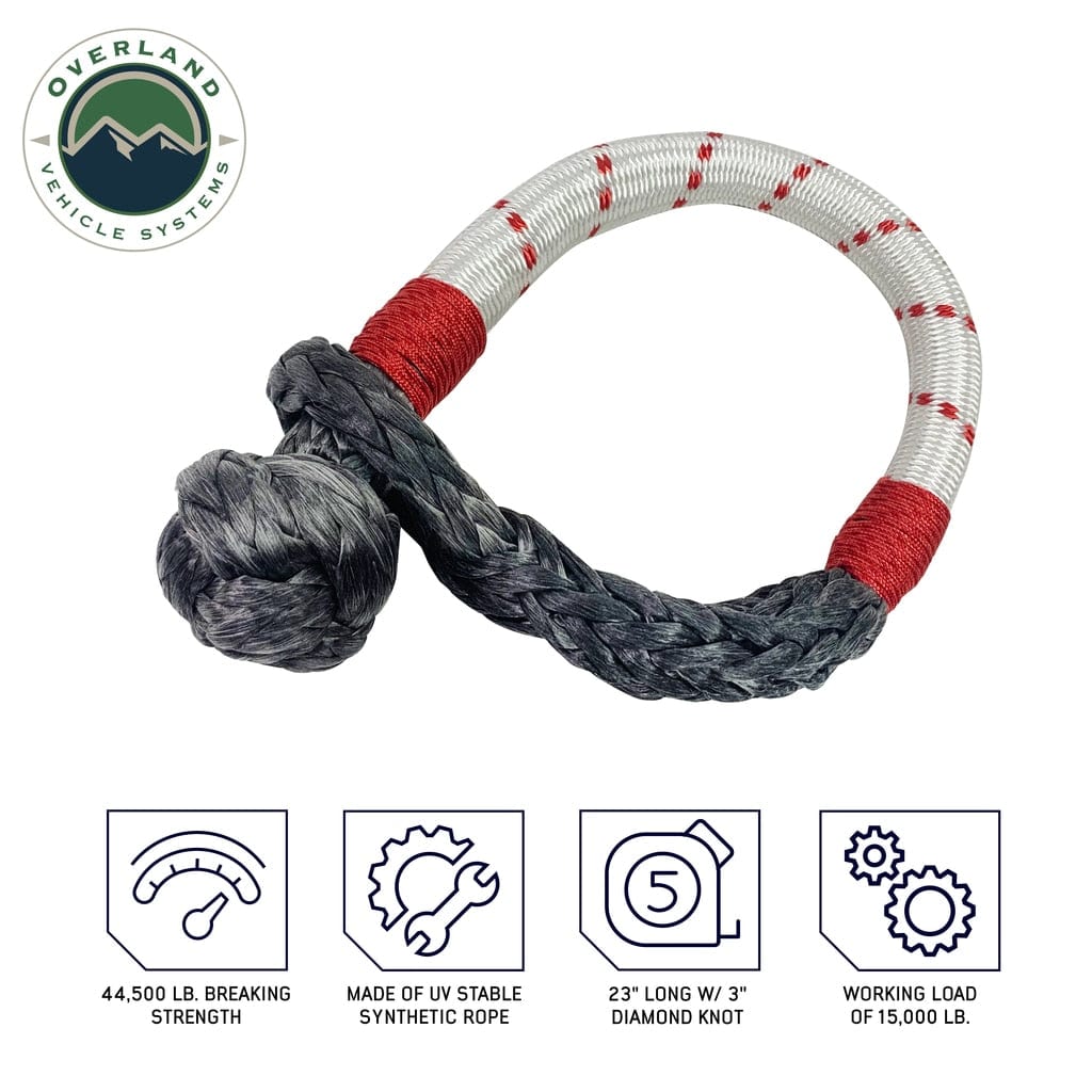 Overland Vehicle Systems Soft Shackle Recovery 41,000 lb. With Loop & Abrasive Sleeve Overland Vehicle Systems