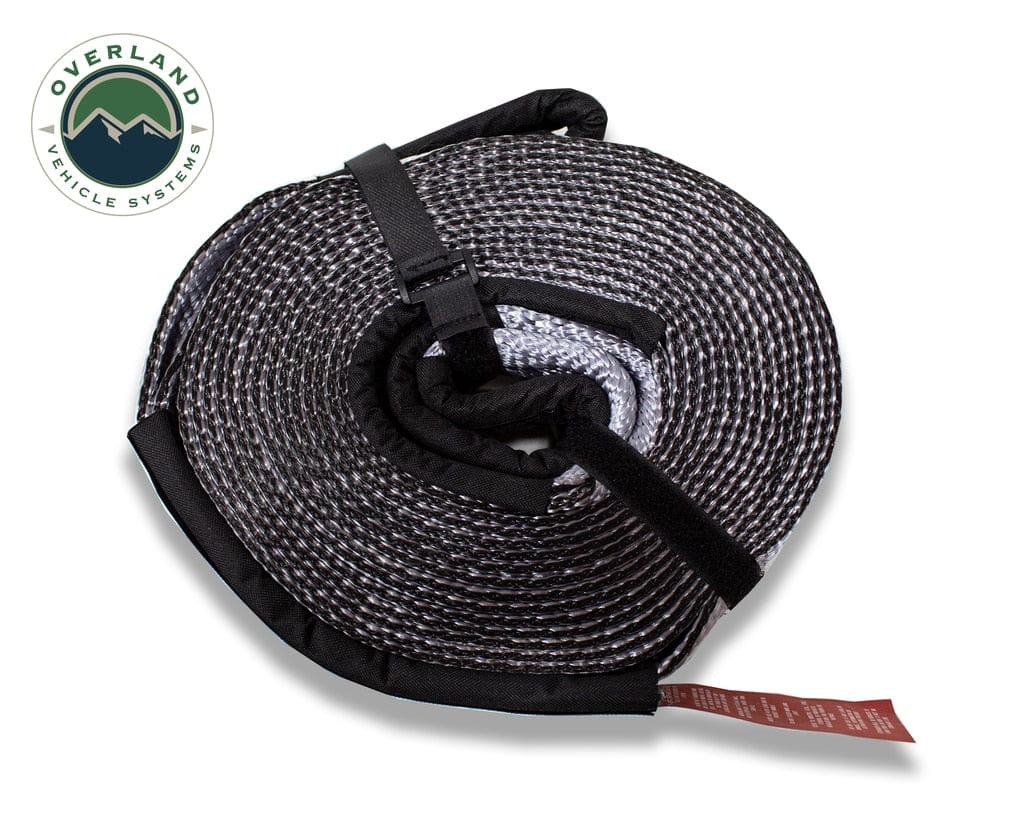 Overland Vehicle Systems Tow Strap 30 30,000 lb. 3 x 30' Gray Storage Bag Overland Vehicle Systems
