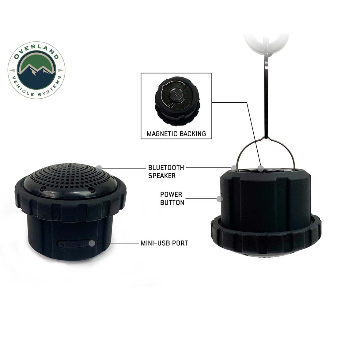 Overland Vehicle Systems UFO Solar Light Light Pods & Speaker - Camping Light Overland Vehicle Systems