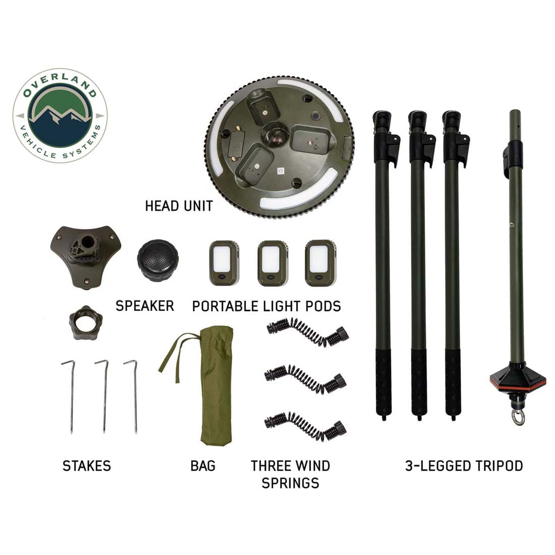 Overland Vehicle Systems UFO Solar Light Light Pods & Speaker - Camping Light Overland Vehicle Systems