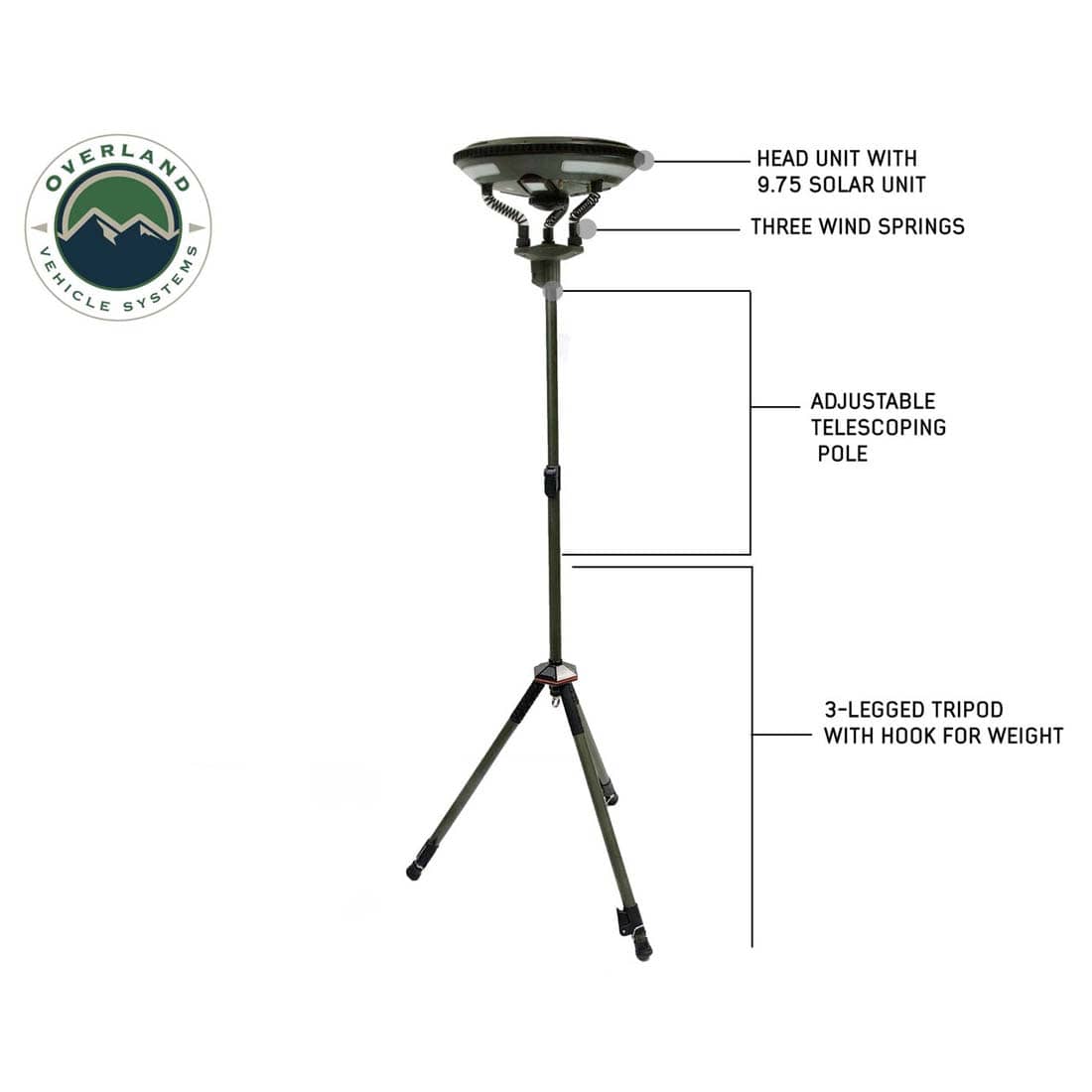 Overland Vehicle Systems UFO Solar Light Light Pods & Speaker - Camping Light Overland Vehicle Systems
