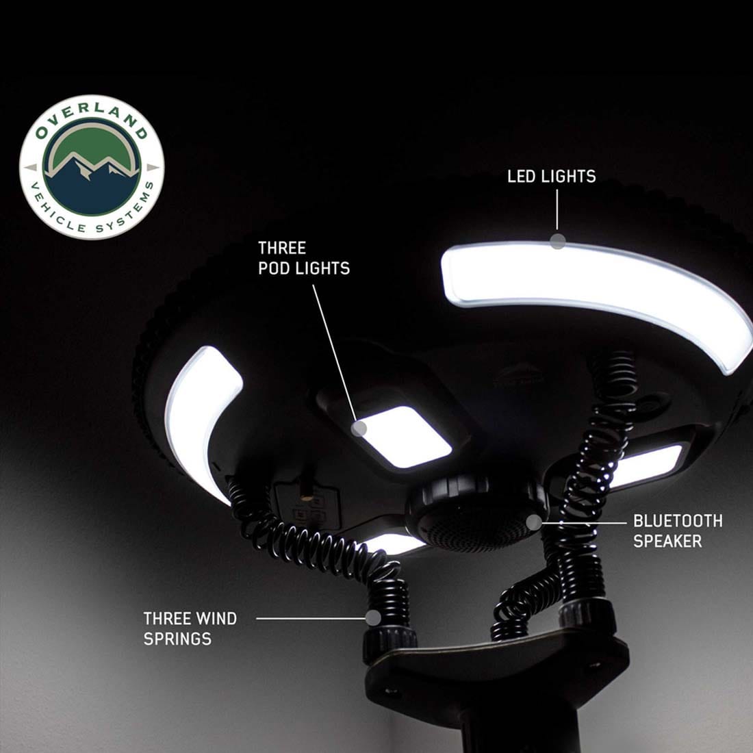 Overland Vehicle Systems UFO Solar Light Light Pods & Speaker - Camping Light Overland Vehicle Systems