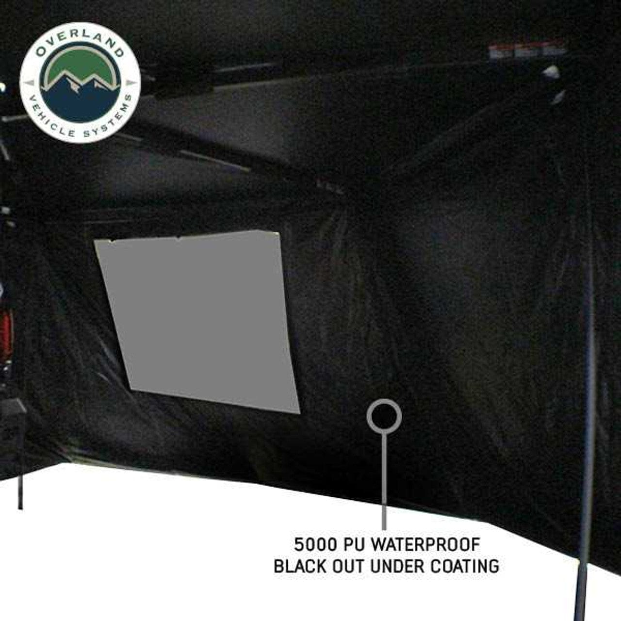 Overland Vehicle Systems XD Nomadic 270 - Awning Wall 3 W/Black Out, Passenger Side