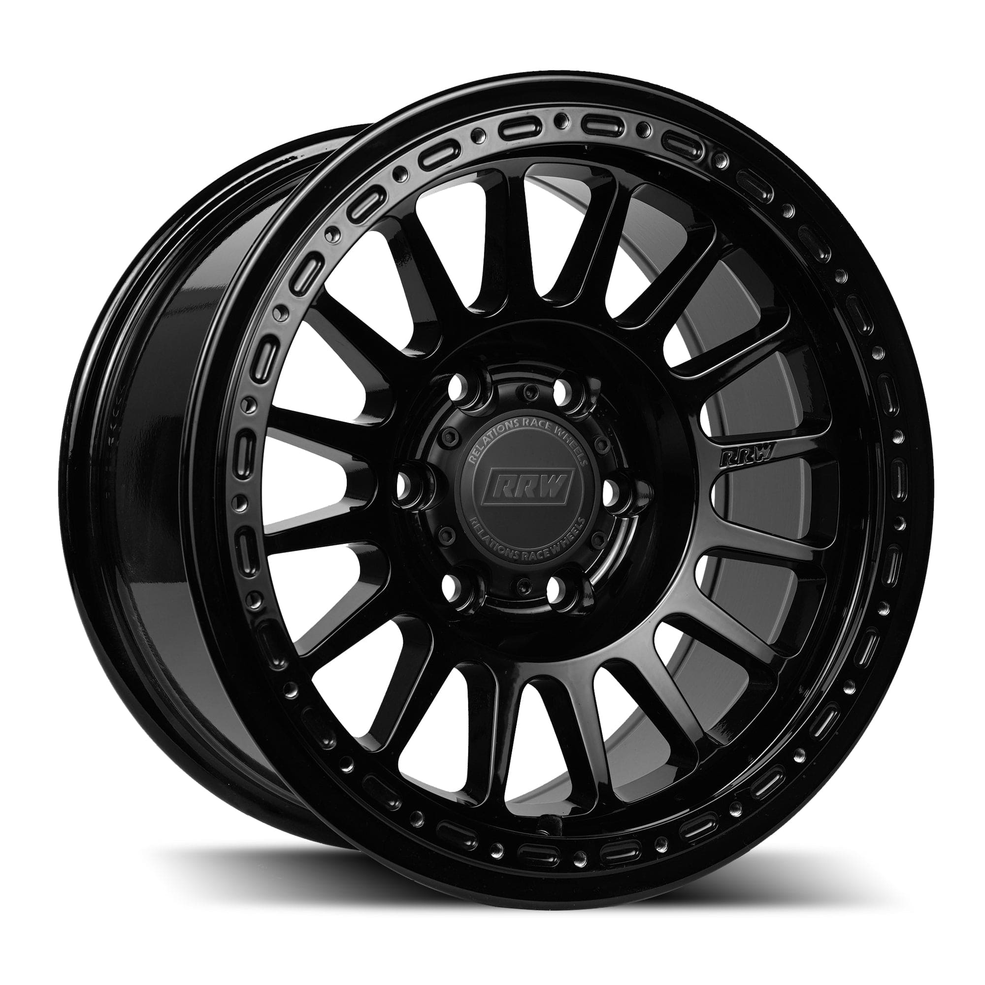 Relations Race Wheels Wheels Gloss Black / 17x8.5 | 6x5.5 | -12 RR6-H 17x8.5 (6x5.5 | 6x139.7) Hybrid Beadlock | 2019+ Ford Ranger