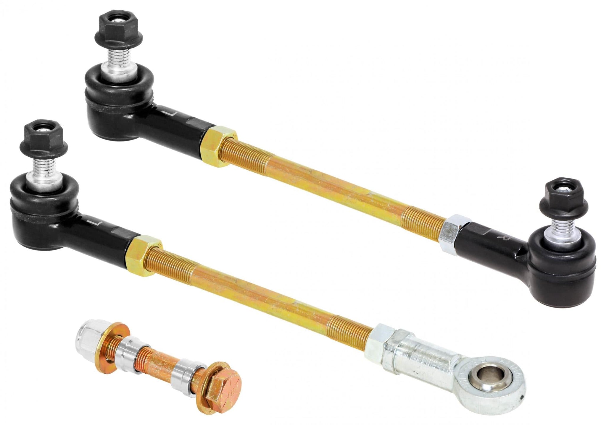 RockJock 4x4 Adjustable Sway Bar End Link Kit for JL/JT Front (8 1/2 Inch Long Rods w/ Sealed Rod Ends and Jam Nuts pair) RockJock 4X4